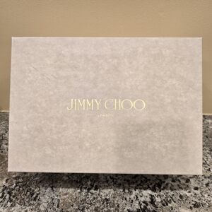 Jimmy Choo Cream Shoe Box with Gold Logo